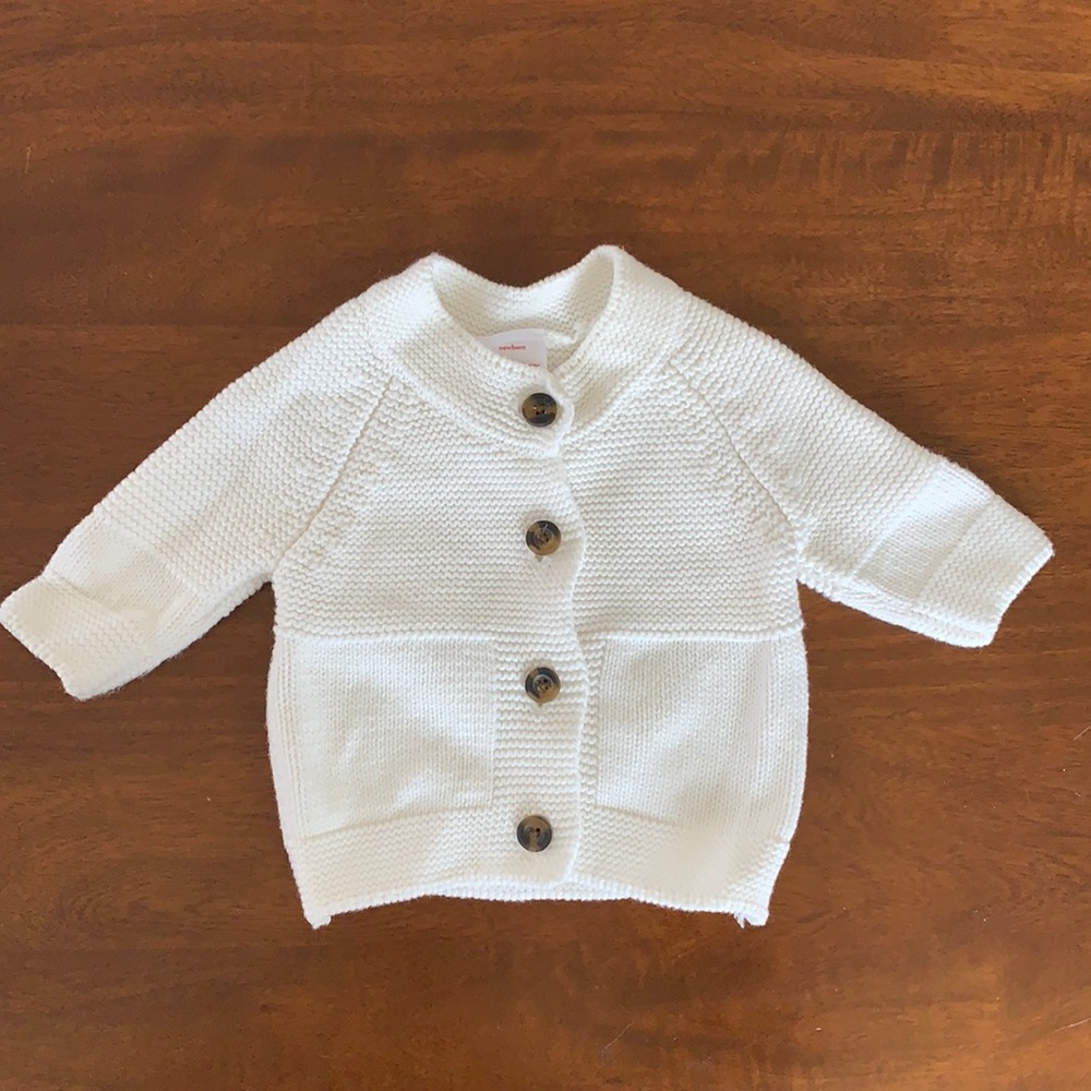 Hanna Andersson white cardigan